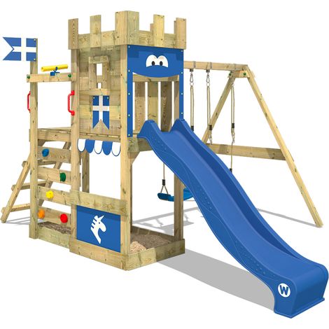 Spielturm Wickey RoyalFlyer mit Schaukel und Sandkasten in Blau (1/5)