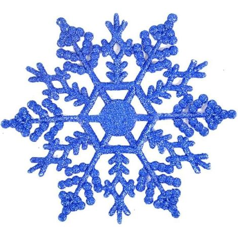 Flocon de Neige 24 Pièces Ornement à Suspendre Flocon de Neige Flocons de Neige en Plastique Scintillant Ornement de Noël à FLOCONS (1/5)