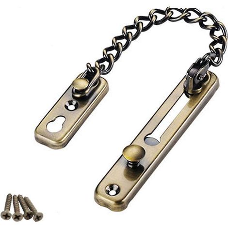 Türkette aus Edelstahl, Sicherheitstürkette, Türkettenriegel (1/4)