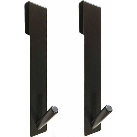 Duschhaken, 2er Set Edelstahl Duschhaken Glasduschwand Schwarze Duschhaken zum Aufhängen Glaswandhaken mit Polsterschutz (1/2)