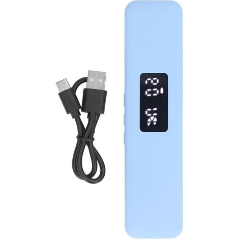 Mini Bluetooth 5.3 Knochenleitungs-Stereo-Kopfhörer mit Digitalanzeige und Timer für Seitenschläfer, für Tiefschlaf, Meditation und Schlaflosigkeit (BLAU)