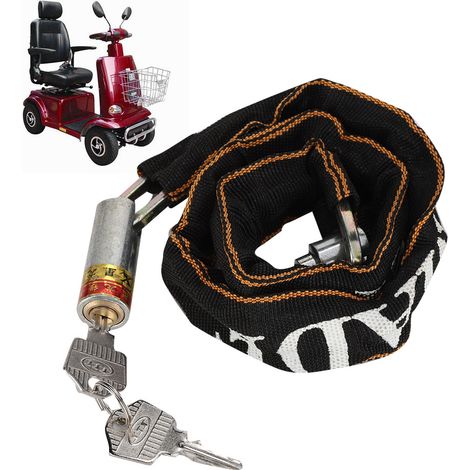 Cadenas antivol pour moto, scooter, vélo et fauteuil roulant - Sécurité renforcée (1/5)