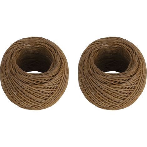 Lot de 2 mèches de bougie de 1,2 mm, en chanvre écologique et sécuritaire, pour la fabrication manuelle de bougies d'aromathérapie et de lampes à huile. (1/5)