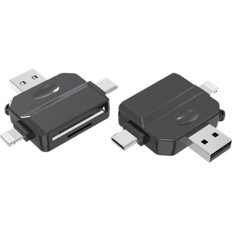 (1 pièce) Lecteur de carte SD 3 en 1, adaptateur SD vers USB et adaptateur Type-C, compatible avec iPhone, iPad, Android, Mac et PC. Spécialement conçu pour le transfert de données depuis les appareil