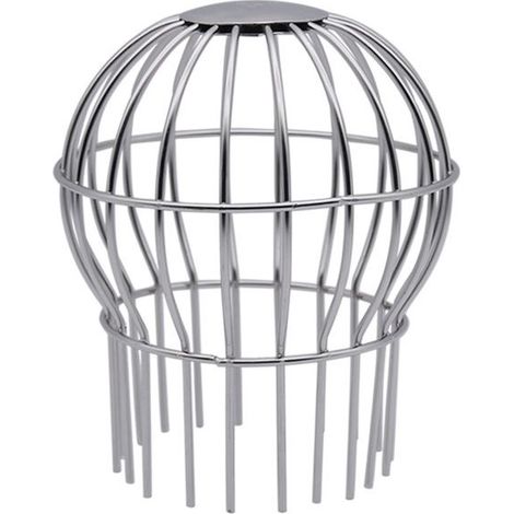 Gouttière Guard 7,6 cm en acier inoxydable 304 Filtre Passoire pour tuyau de descente rond de 6,6 cm à 9,9 cm, arrête les graines de feuilles et autres débris Outil de nettoyage de gouttière (1/5)