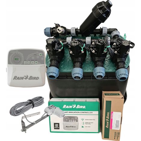 Kit Rain Bird a 4 sezioni: collettore con filtro e compressore, RC2, RSDBex, pozzetto, PE 20 (1/5)