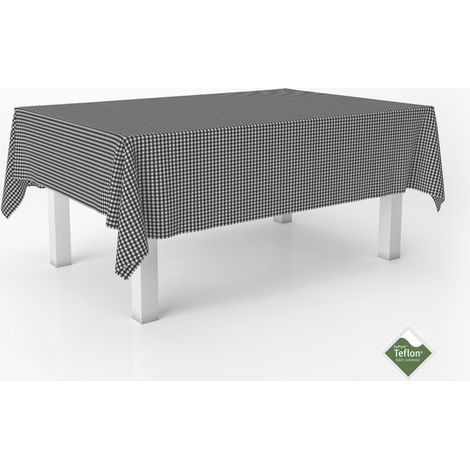 Nappe Vichy Petits Carreaux rectangulaire 300x140 cm Noir (1/2)