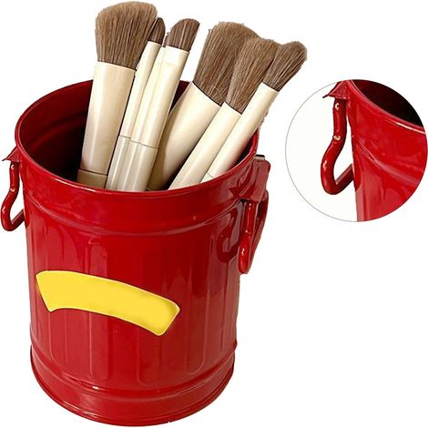 Porte-stylo en métal grande capacité, mignon et pratique, pour bureau, salle de classe ou études, rouge, taille unique (1/5)