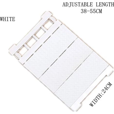 (blanc 24 cm x 38 cm x 55 cm) Organisateur de placard/penderie, étagère de rangement murale réglable, étagère de cuisine, étagères décoratives, support de meuble (1/4)