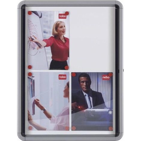 Nobo 1902559 bacheca per annunci Argento, Bianco Alluminio, Sughero (1/4)