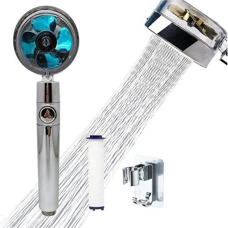 Duschkopf – Hochdruckpropeller – 360°-Drehung – Wassersparend – Kalkabweisend (1/4)