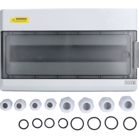 Boîte de Protection de Distribution, boîtier de jonction Transparent étanche IP66, Rail DIN 18 voies pour l'extérieur