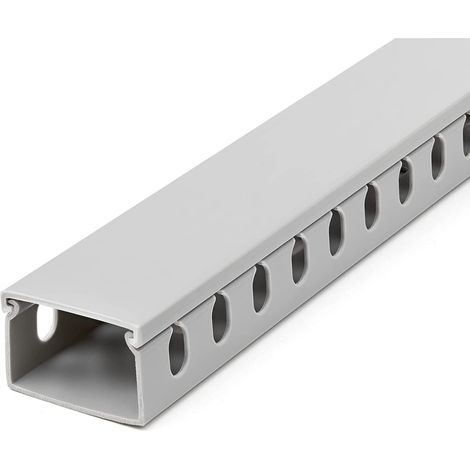 STARTECH.COM 2m Verdrahtungskanal - 38x25mm - Kabelkanal mit 8mm Schlitze - PVC-Netzwerkkabelabdeckung - bis zu 20 Kabel
