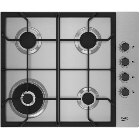 Plaque de cuisson Beko hibw64125sx 4 brûleurs sécurité gaz
