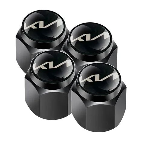 (B-Noir) Bouchons de valve de roue de voiture avec clé, compatibles avec RIO Seltos Optima Soul Sportage Sorento K3 K5 K7 KX3 Ceed Stonic. Accessoires inclus. (1/5)