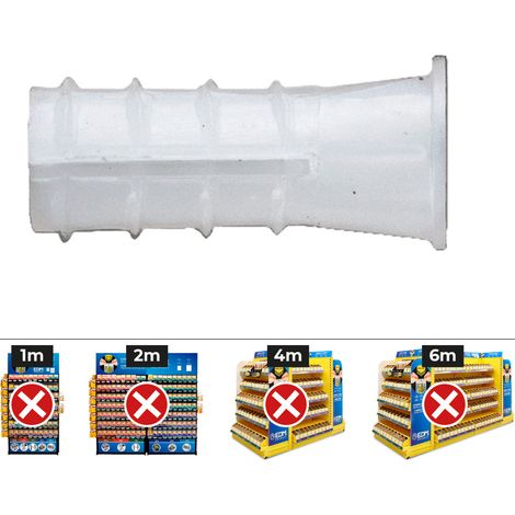 Spina tipo B Ø10mm in plastica bianca (scatola da 200 unità) (1/2)