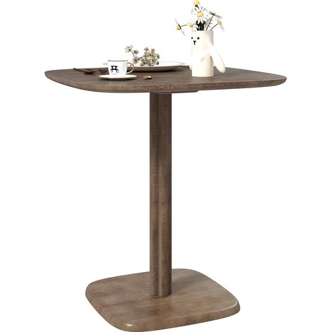 Tavolo da pranzo per 4 persone, tavolo da cucina quadrato, stile moderno con piano effetto legno, 70 x 70 cm, marrone