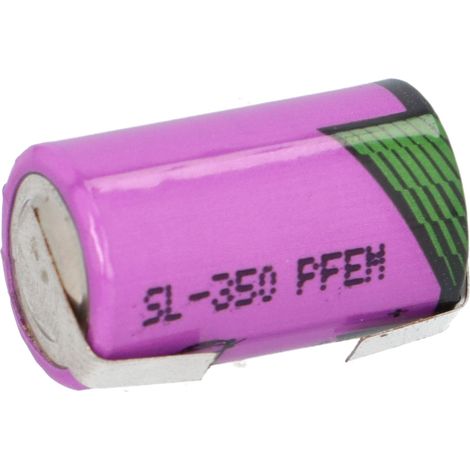 Tadiran Lithium 3,6V Batterie SL 350/T 1/2AA - Zelle, mit Lötfahnen U-Form (1/5)