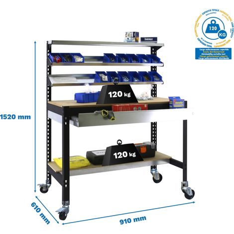 Simonrack BT1 Box 900 Arbeitstisch Anthrazit