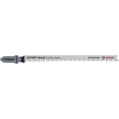 Bosch Accessories 2608902485 Lama per seghetto alternativo EXPERT Wood 2-side clean T308BOP, 5 pz. 5 pz.
