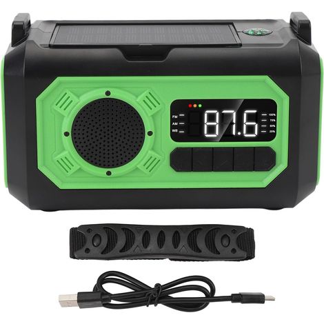 Radio d'urgence Hand Crank Solar Battery Portable Am FM NOAA avec (1/5)