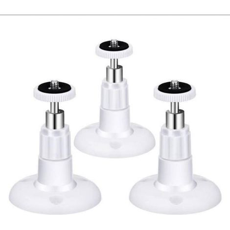Lot de 4 supports muraux et de supports de plafond réglables pour caméras de sécurité intérieures/extérieures Arlo, Arlo Pro et autres modèles compatibles (blanc) (1/5)