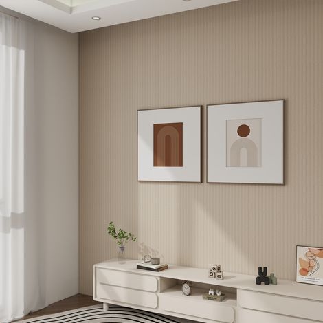 Panel revestimiento pared 270x25x1.3 cm 3D relieve interior decorativo poliestireno Calora Soft Line Dune (0.68 m²/ud). Caja 3uds (2,04 m²/caja) (1/5)