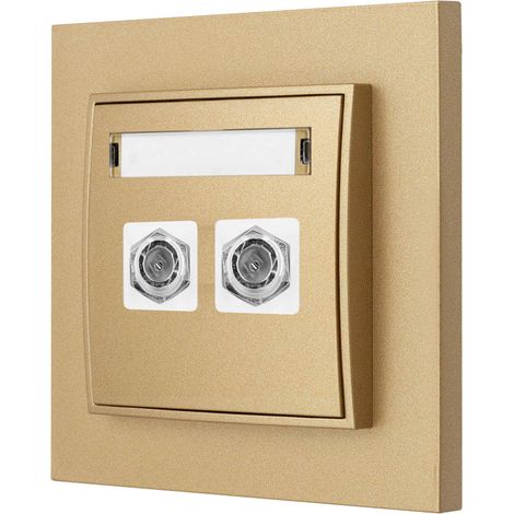 2 supports d'antenne avec cadre Karlik Mini couleur or (1/3)