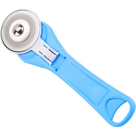 Outil de découpe rotative à poulie, couteau à rouleau plat, outils de couture pour vêtements, bleu (1/5)