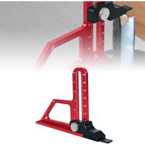 Regla de medición de altura para sierra circular, herramienta de medición de profundidad de precisión ajustable de 0 a 60 mm con escalas métricas e imperiales