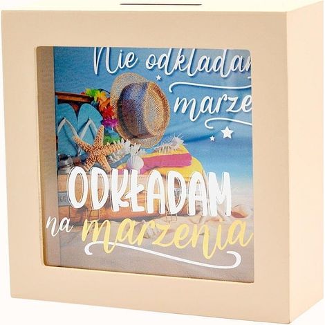 Salvadanaio per sogni di spiaggia