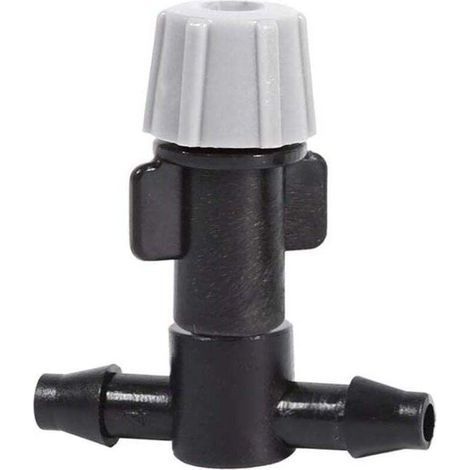 20 pezzi di testine per irrigatori, ugelli atomizzatori e raccordi a T per sistema di nebulizzazione per patio, giardino, serra agricola, irrigazione a goccia, raffreddamento esterno (1/4)