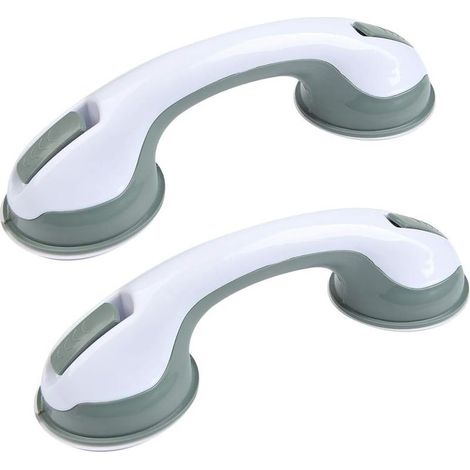 2pcs Barre d’Appui Murale avec Ventouse, Poignée de Sécurité pour Salle de Bain, Sans Perçage (1/4)