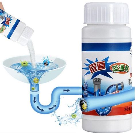 Canalisations cuisine déodorant 110g agent puissant de débouchage poudre nettoyante pour toilettes (1/5)