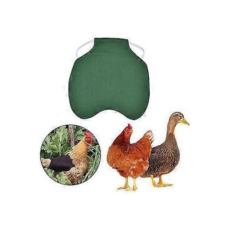 5-teiliges Hühnersattel-Set mit Henn-Schürze, Stifthalter, Flügelrückenschutz und elastischen Bändern für kleine bis mittelgroße Hühner, Grün (1/5)