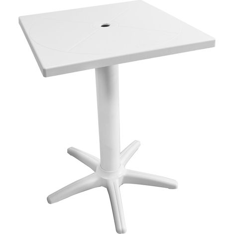 Table de Jardin Blanc 60 x 60 cm Polypropylene