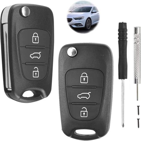 Compatible i30 i35 i10 i20 iX20 iX35 et Cee'd Soul Sportage Venga - Coque télécommande 3 Boutons Protection en Silicone pour clés de Voiture (Paquet de 2) (1/5)