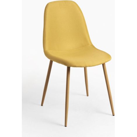Sillas Comedor - Silla Teok Tela - Amarillo (1/5)