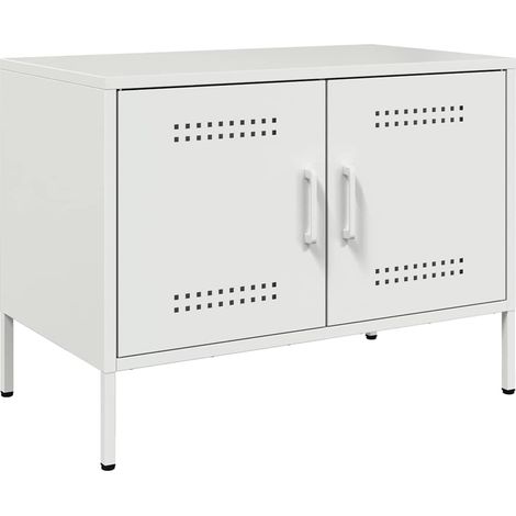 Maison Exclusive - TV-Schrank Weiß 68x39x50,5 cm Stahl