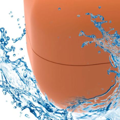 Jouet de water-polo réutilisable en silicone avec aimant d'adsorption automatique, pour enfants, idéal pour les jeux d'eau et les batailles d'eau (orange). (1/5)