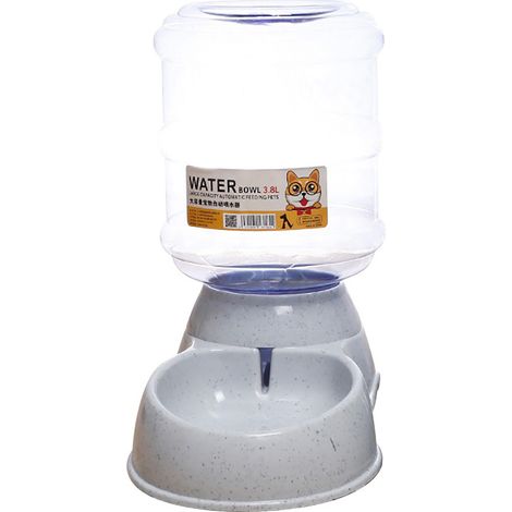 Distributeur d'eau automatique pour animaux de compagnie, 3,8 l, Station d'arrosage, fontaine à boire, bouteille, bol, support de vaisselle (1/5)