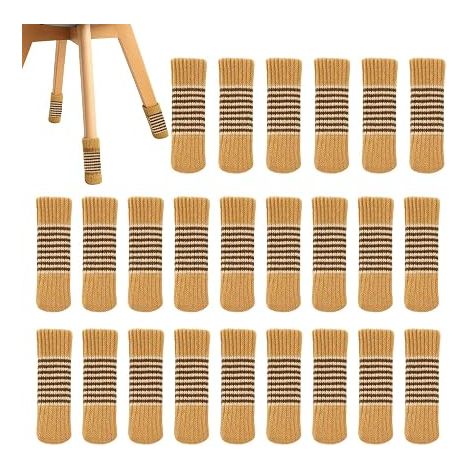 24pcs Protege Pied de Chaise, Chaussette Chaise pour Pieds de Chaise, Chaussettes de Chaise Mobilier en Feutre, Patins Antidérapants (1/5)