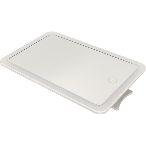 Miroir de maquillage LED avec variateur sans paliers, rotation 180°, interrupteur tactile, rechargeable USB, miroir lumineux (1/5)
