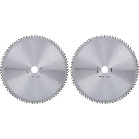 2 lames de coupe rondes, 25 cm, 80 dents, lame de coupe-bordures, accessoire pour tondeuse à gazon (1/5)