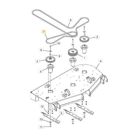 Cinghia piatto rasaerba Kevlar ZT7132T ORIGINALE STIGA - 1134-9236-01
