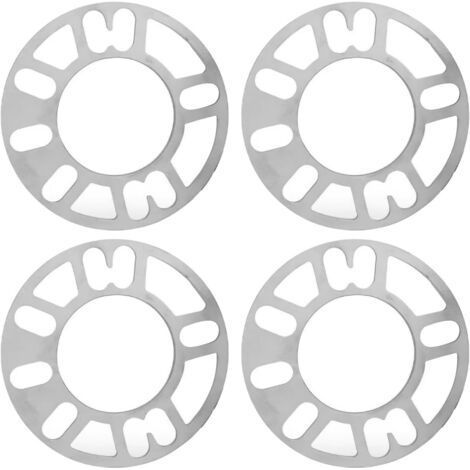 4 Pcs Elargisseur De Voie Alliage Aluminium, Entretoises de Roue Universelles, 8mm Entretoise De Roue En Alliage pour Améliorer la Stabilité et l'Apparence d'Auto (1/4)