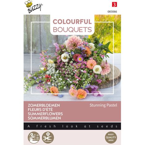 Buzzy Colourful Bouquets Stunning Pastel mix Semences - Ca. 3 gr (1/2)
