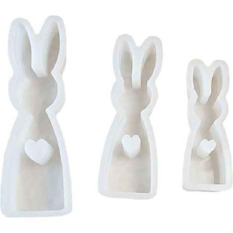 Moule en silicone pour Pâques, lapin décoratif de bureau, moule en silicone, outils d'art et de loisirs créatifs, moule en silicone antiadhésif (1/5)