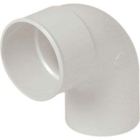 Nicoll – Coude PVC mâle-femelle 87°30 Ø80 blanc – Raccord pour gouttière – Évite les impuretés – Dévoiement tube descente