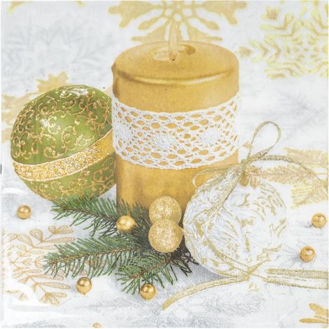 Eleganti tovaglioli decorativi per Natale - 20 pezzi. (1/2)